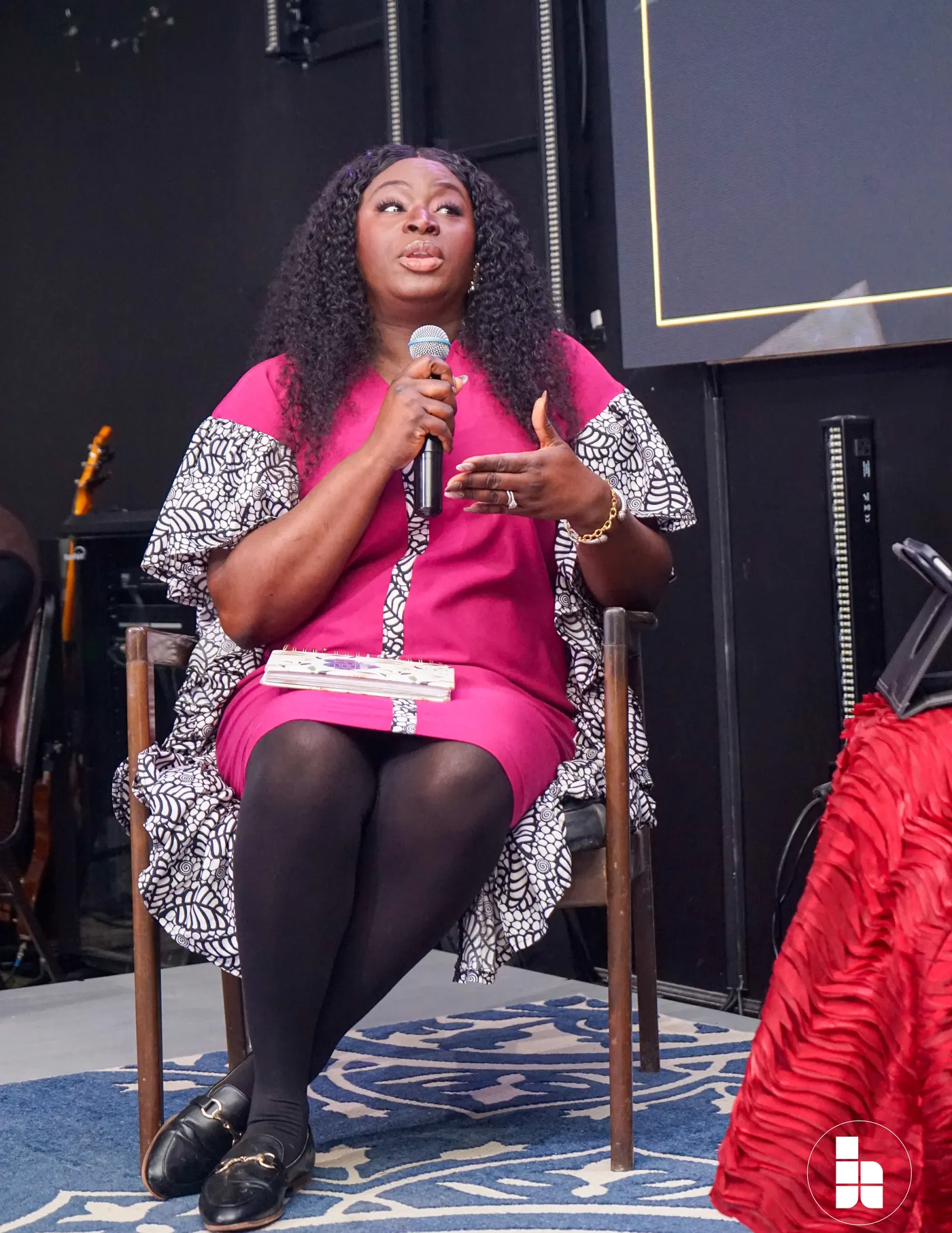 A pastor speaking during a roundtable conversation at Jubilee Place