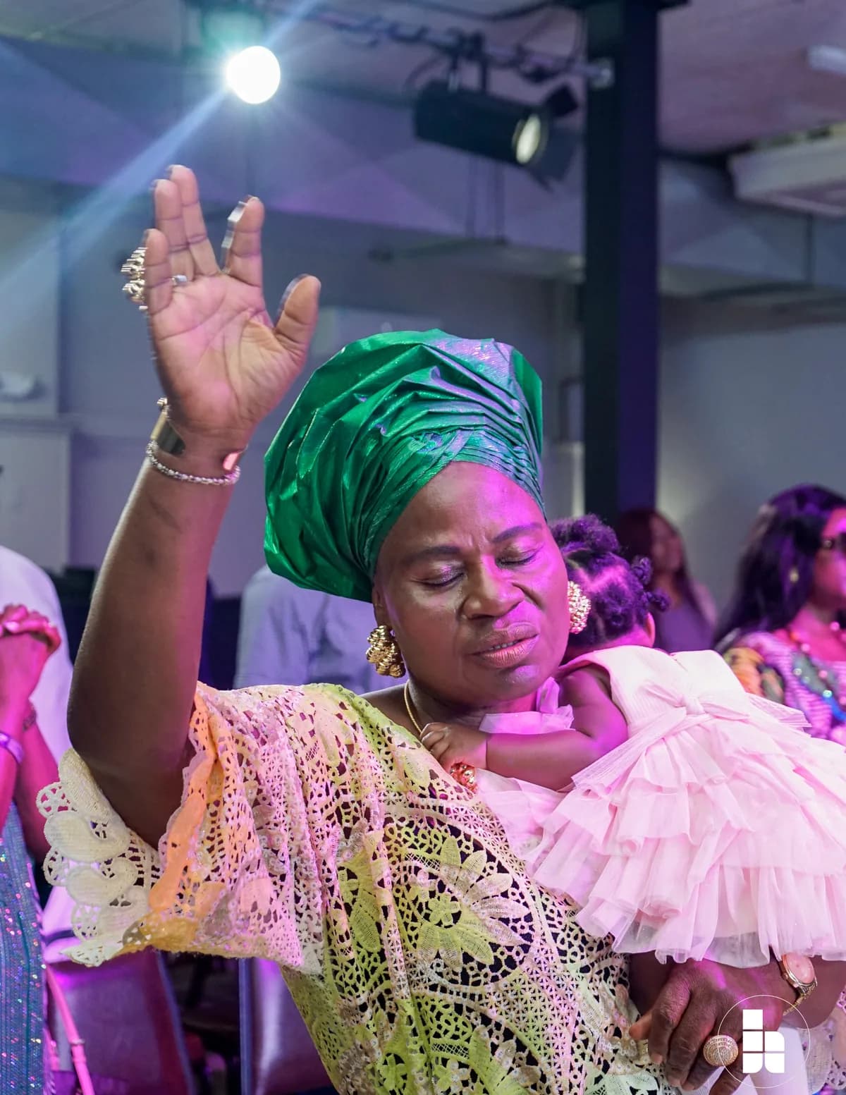 A member of Jubilee Place worshipping