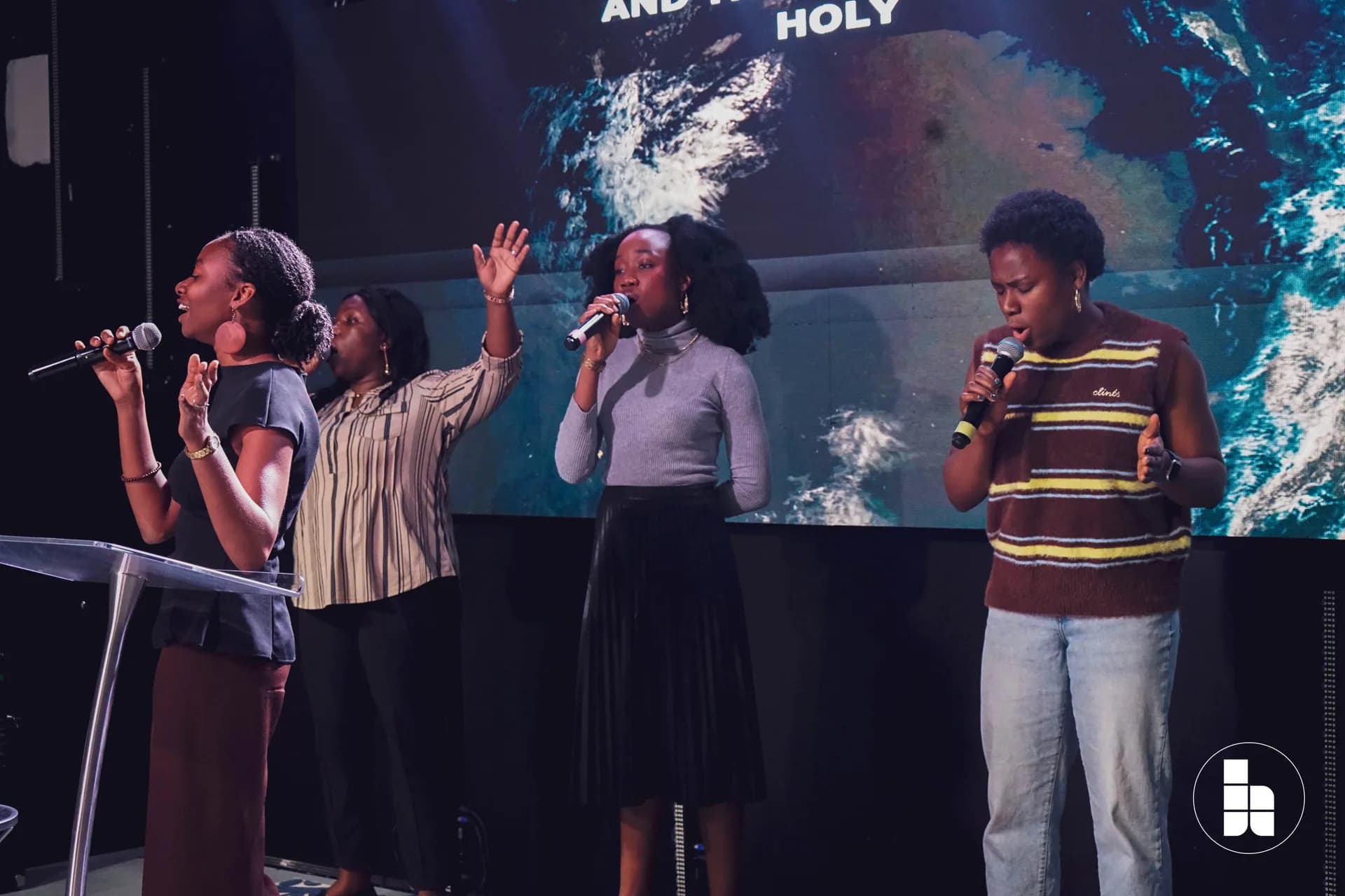 Young people leading worship at Jubilee Place
