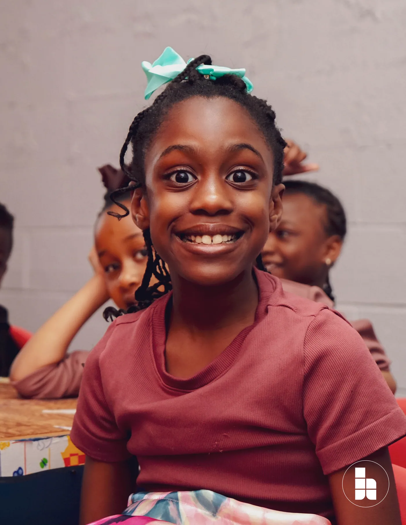 A child at a Jubilee Kids activity table